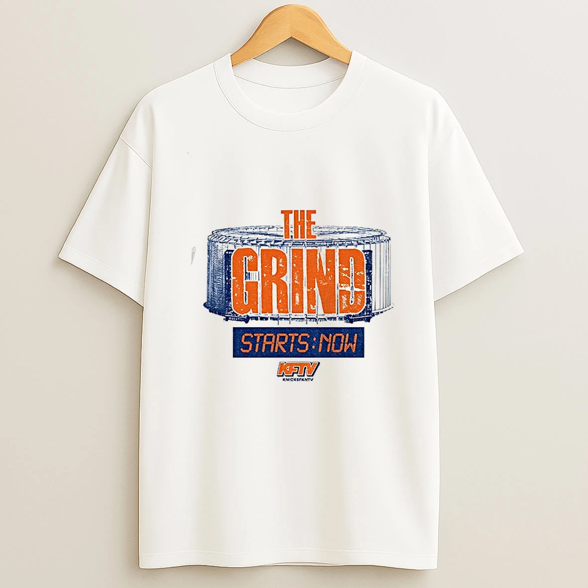The Grind Starts Now New York Knicks Basketball Nba Kftv T Shirt