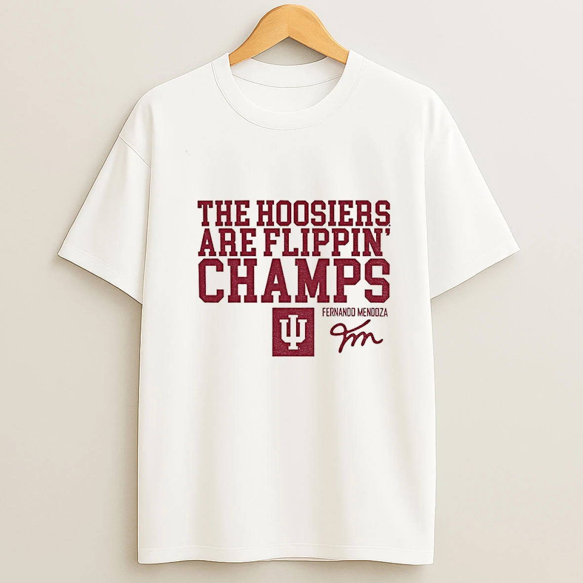 The Hoosiers Are Flippin Champs Indiana Hoosiers Football Signature T Shirt