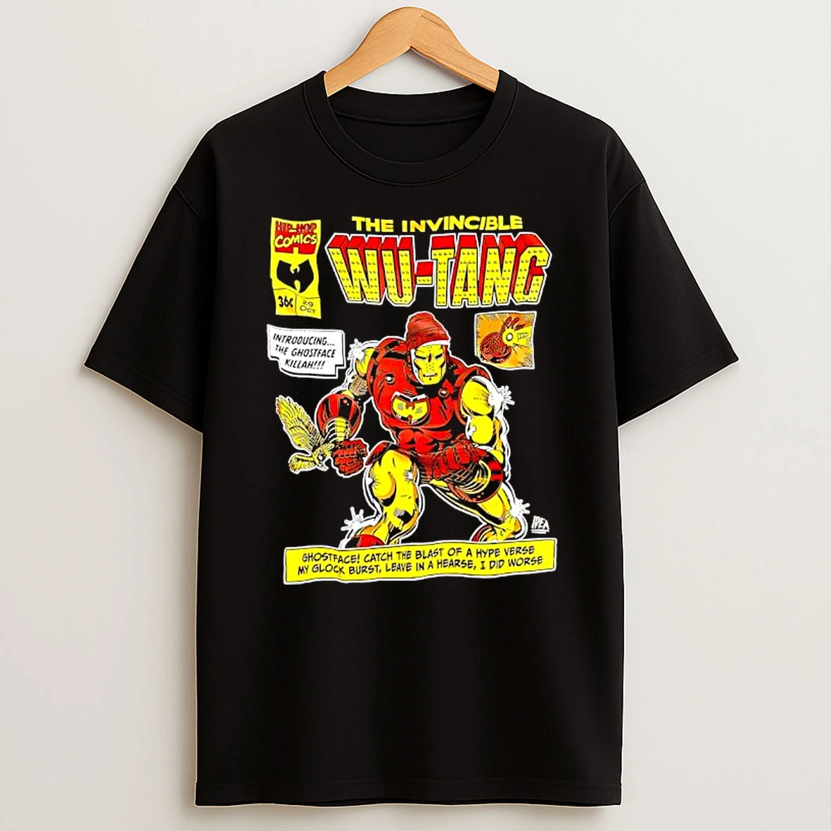 The Invincible Wu Tang Ghostface Killah Iron Man Collab T Shirt