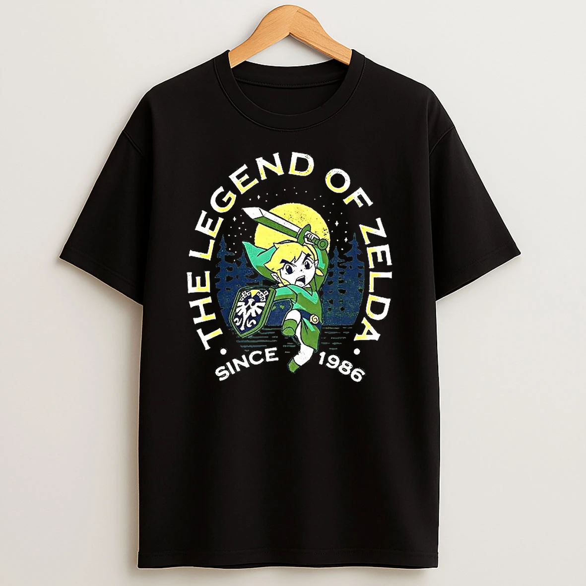 The Legend Of Zelda Outdoor Link Crest Since 1986 Video Game T Shirt