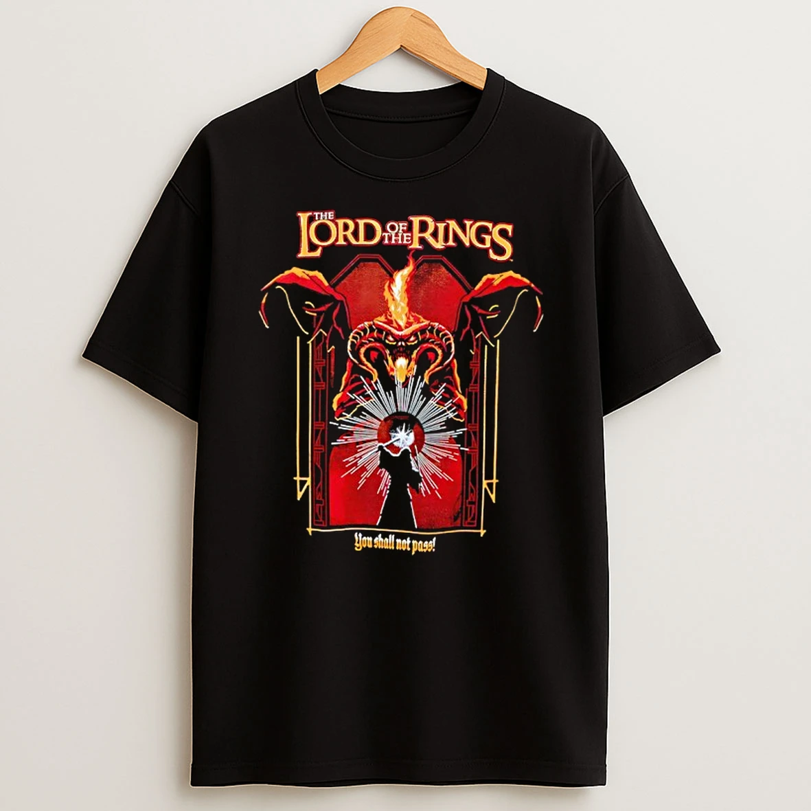 The Lord Of The Rings Balrog You Shall Not Pass Tonal T Shirt
