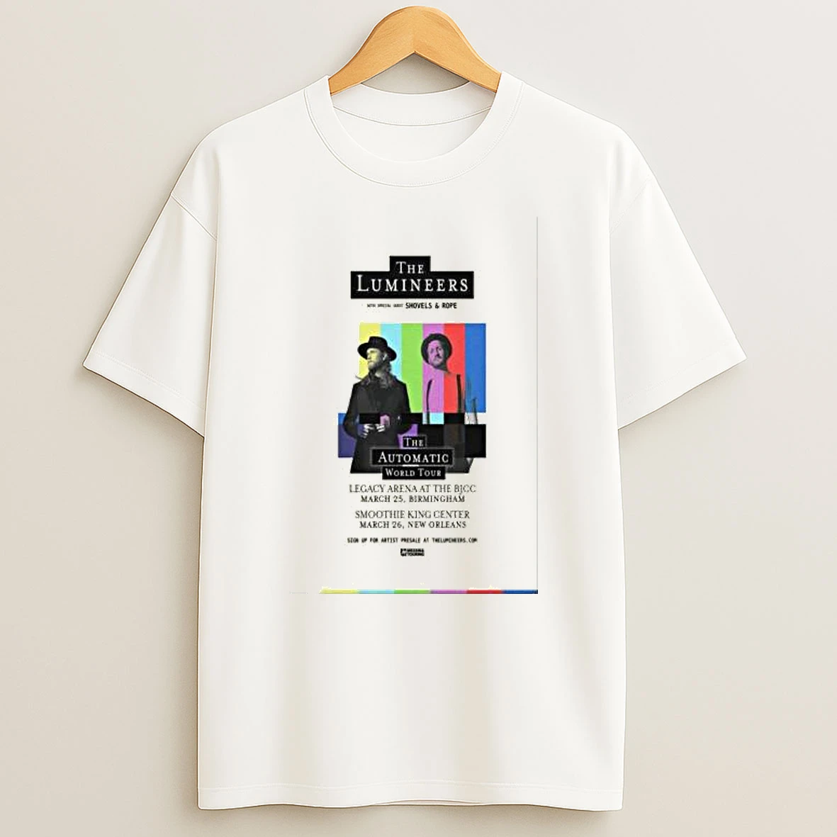 The Lumineers Birmingham New Orleans March 25 26 2026 Tour T Shirt