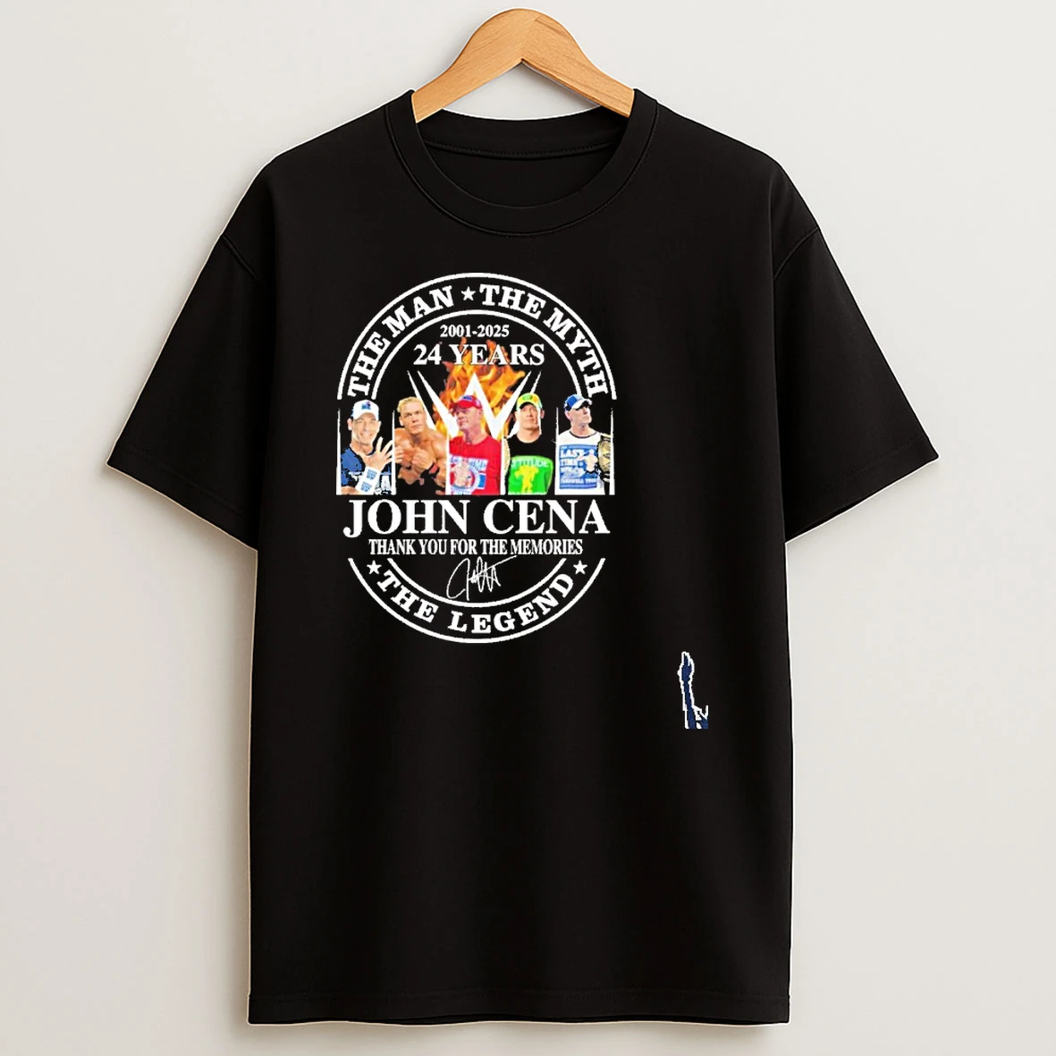 The Man The Myth 24 Years John Cena Thank You For The Memories The Legend T Shirt