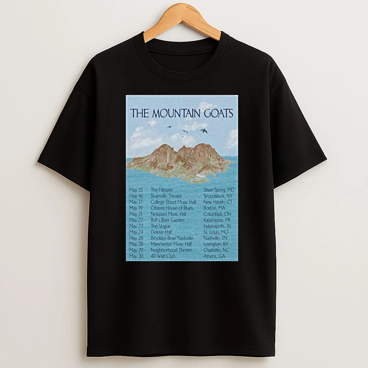 The Mountain Goats May 2026 Shows T Shirt