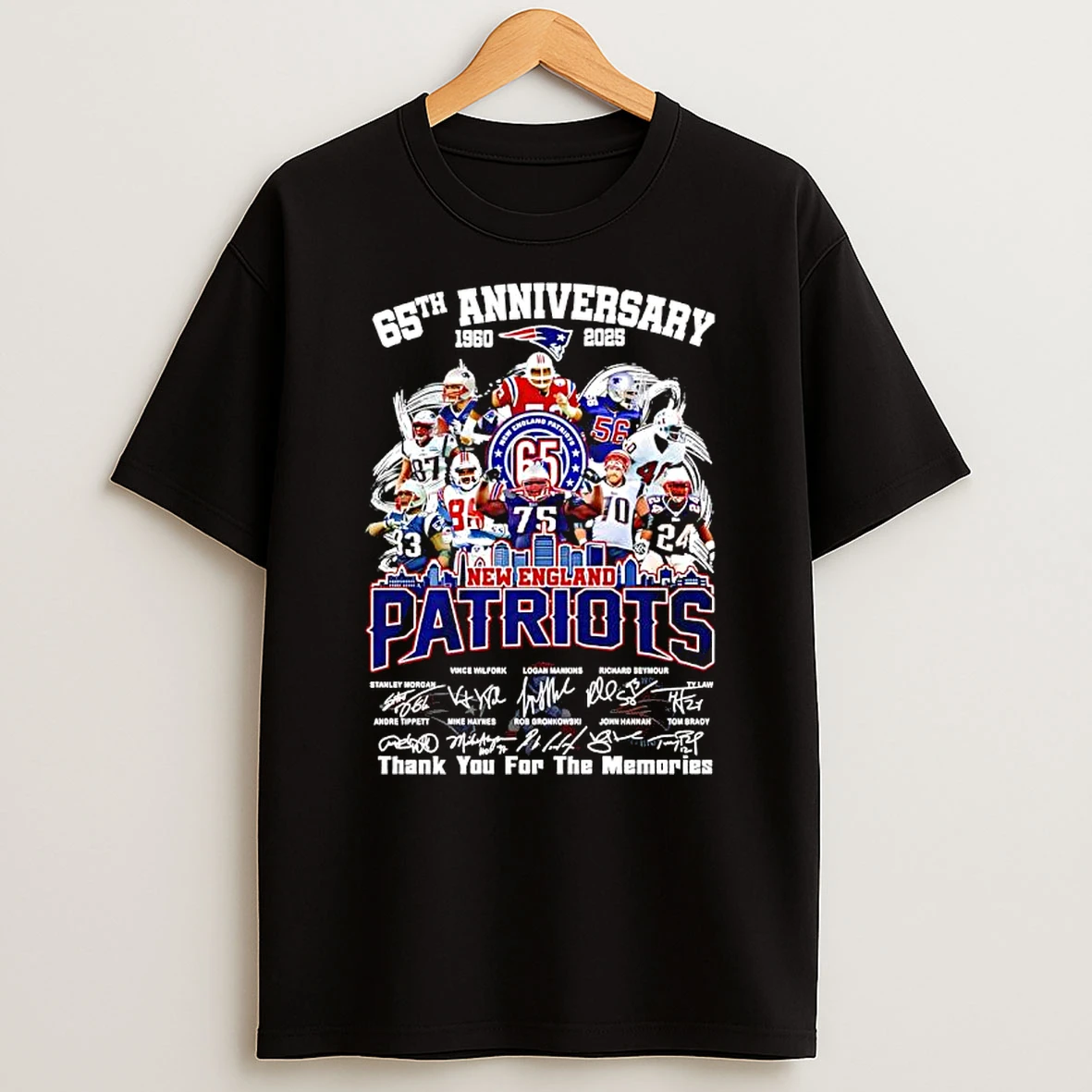 The New England Patriots 65th Anniversity T Shirt