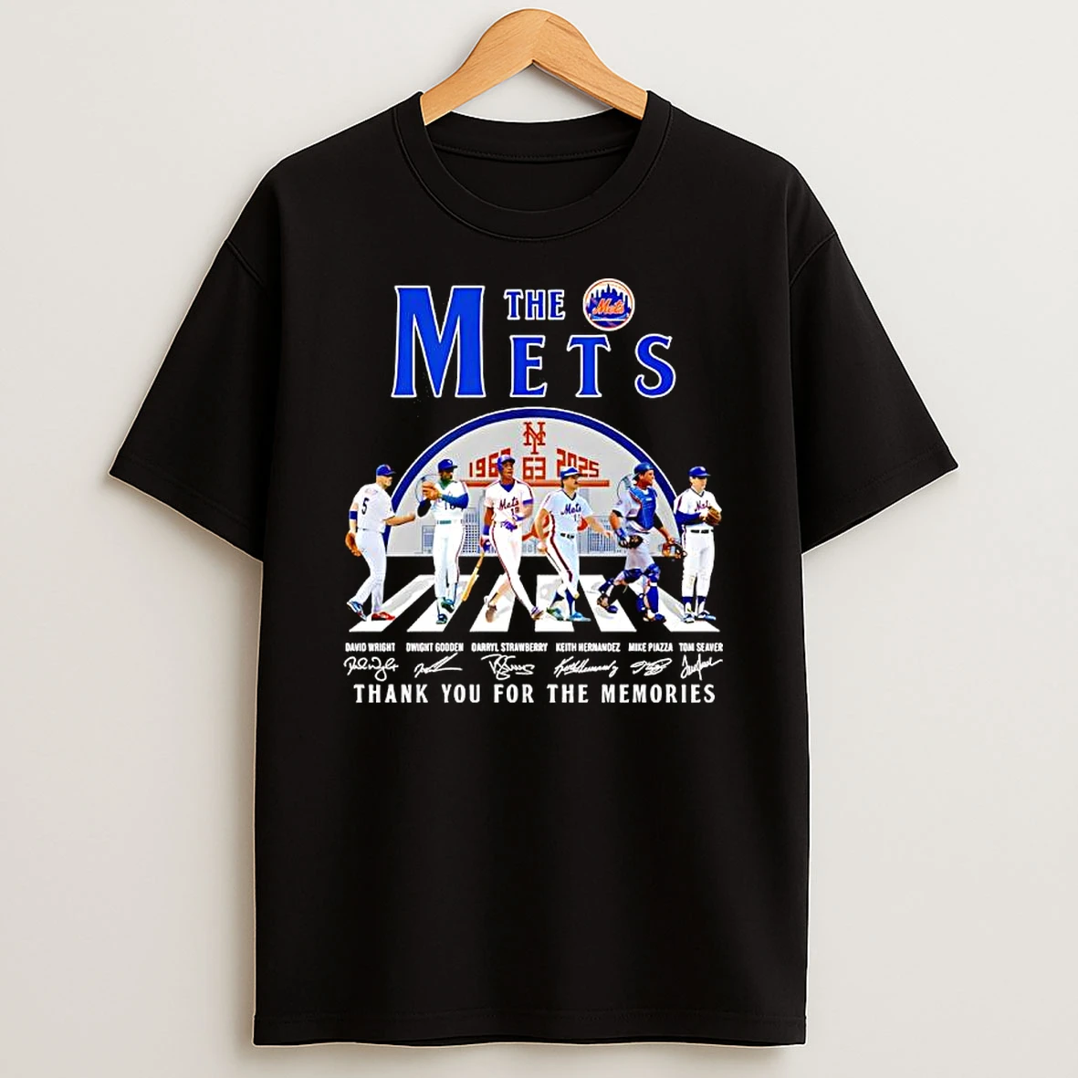 The New York Mets X Abbey Road Former Players Signatures T Shirt