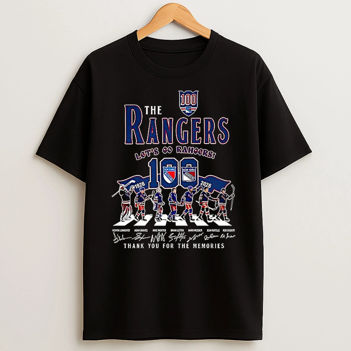 The New York Rangers Lets Go Rangers Thank You For The Memories Signature T Shirt