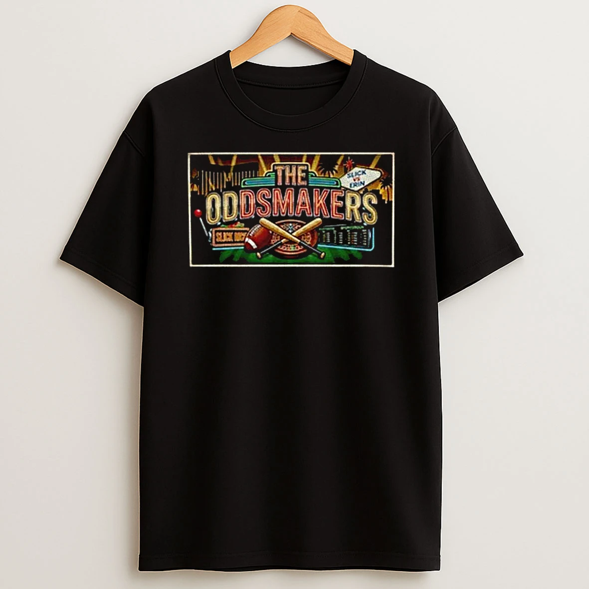 The Oddsmakers Slick Vs Erin Football Logo T Shirt