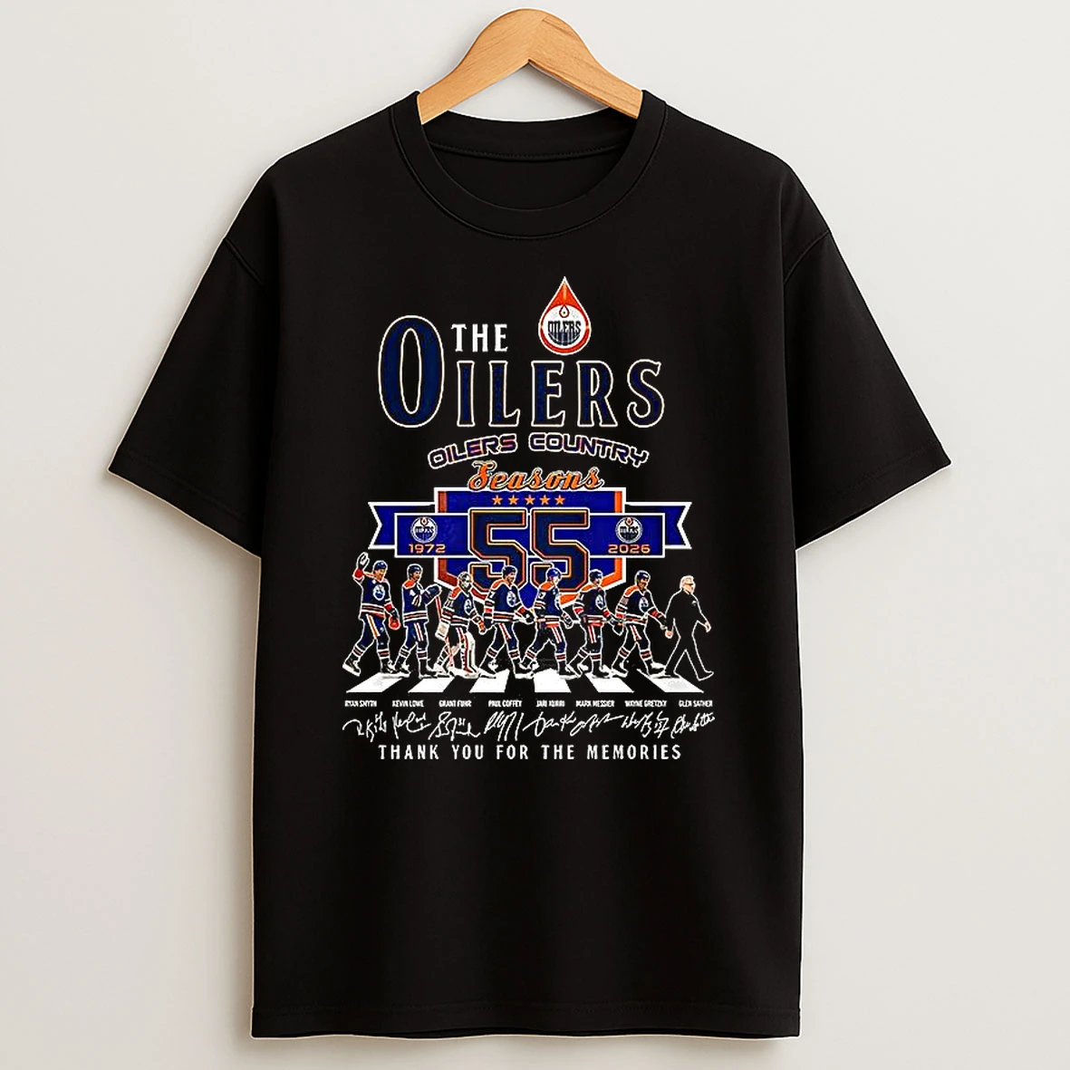 The Oilers Country Seasons Thank You For The Memories Signature T Shirt