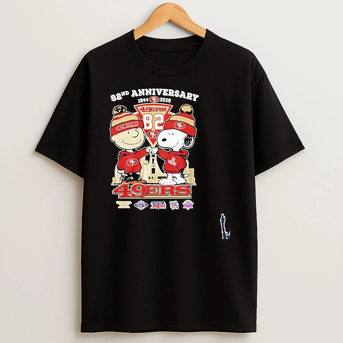 The Peanuts Fist Bump X Sf 49ers 82nd Anniversary T Shirt