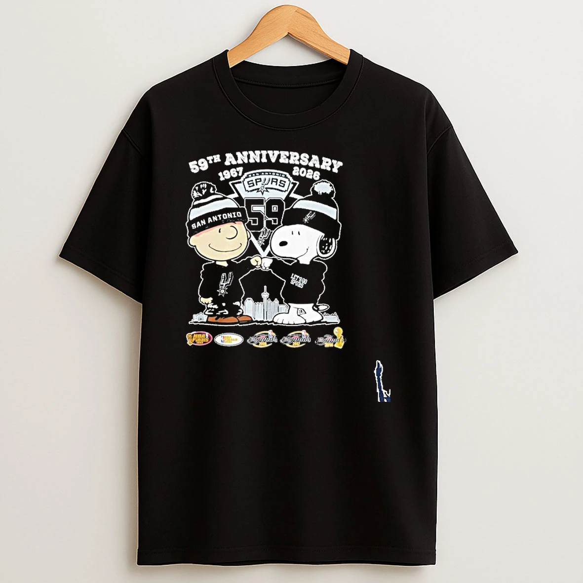 The Peanuts Fist Bump X San Antonio Spurs 59th Anniversary 1967 2026 T Shirt