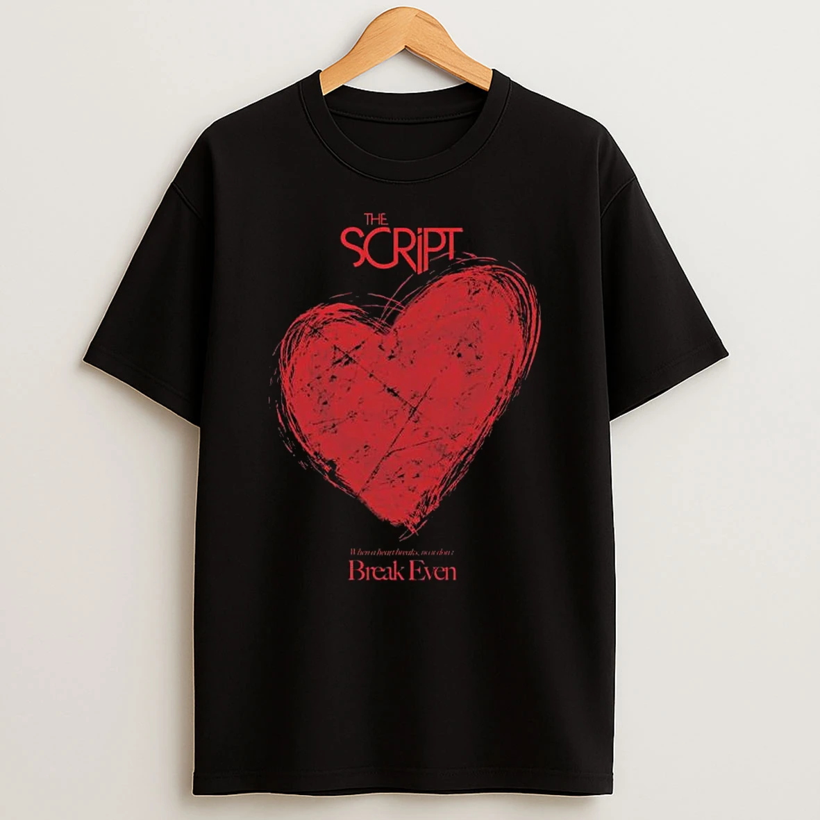 The Script Breakeven Heart T Shirt