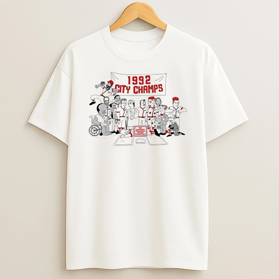 The Simpsons 1992 City Champs Springfield Nuclear Power Plant T Shirt