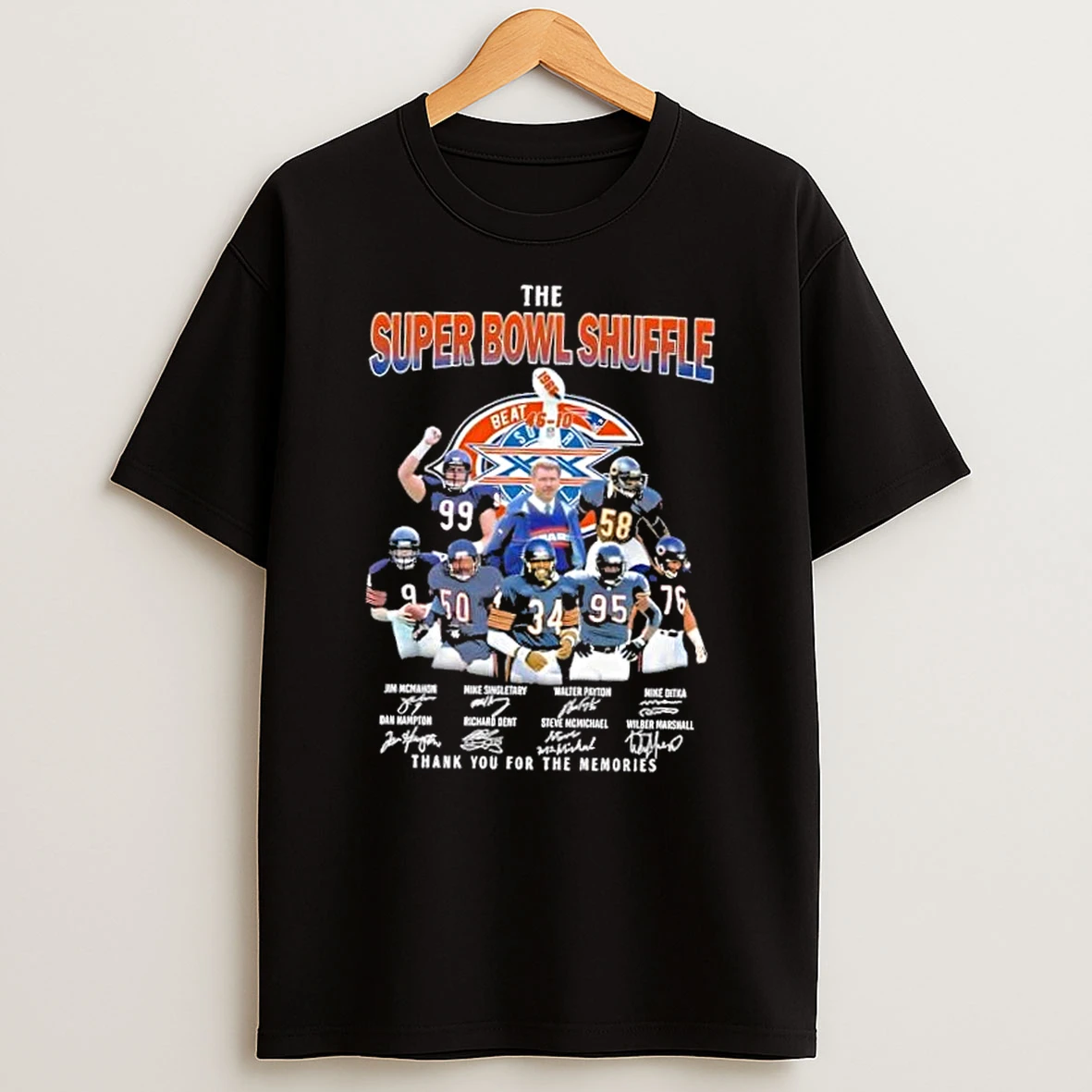 The Super Bowl Shuffle Jim Mcmahon And Legends New England Patriots Thank You For The Memories Signatures T Shirt