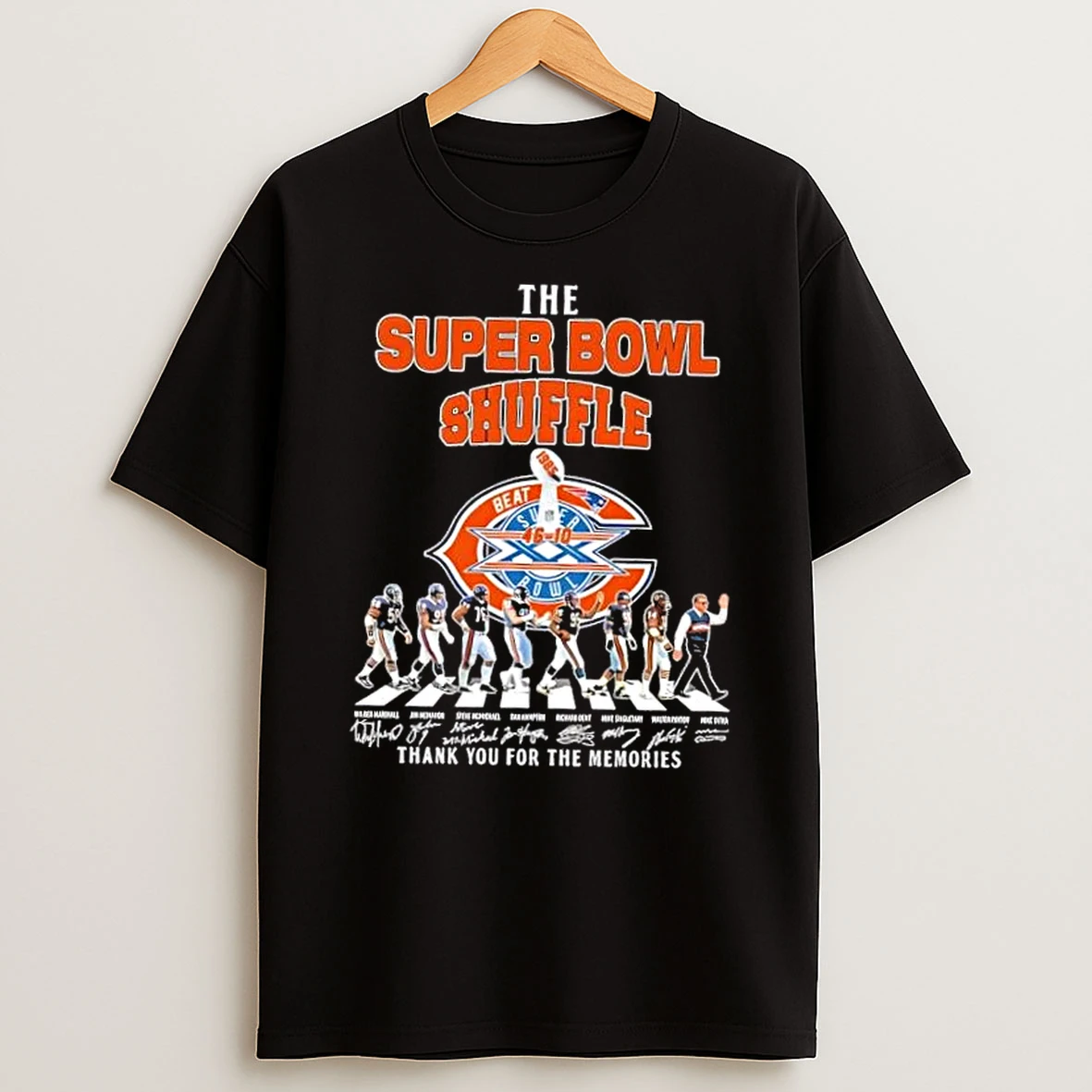 The Super Bowl Shuffle New England Patriots Mike Ditka And Legends Abbey Road Thank You For The Memories Signatures T Shirt