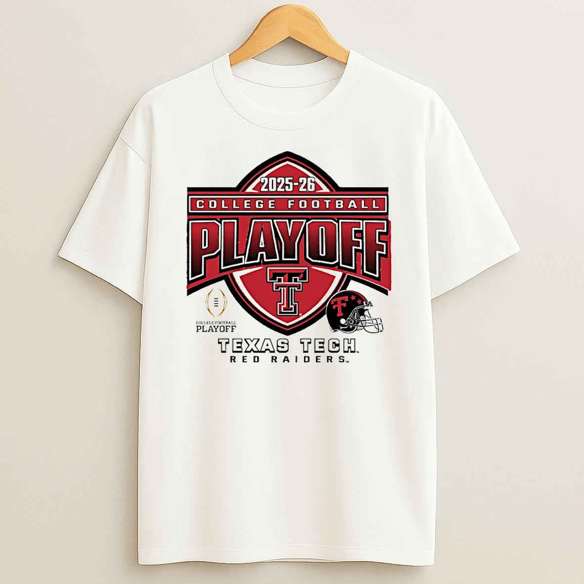 The Texas Tech Red Raiders 2025 2026 Cfp Logo Helmet Circle T Shirt
