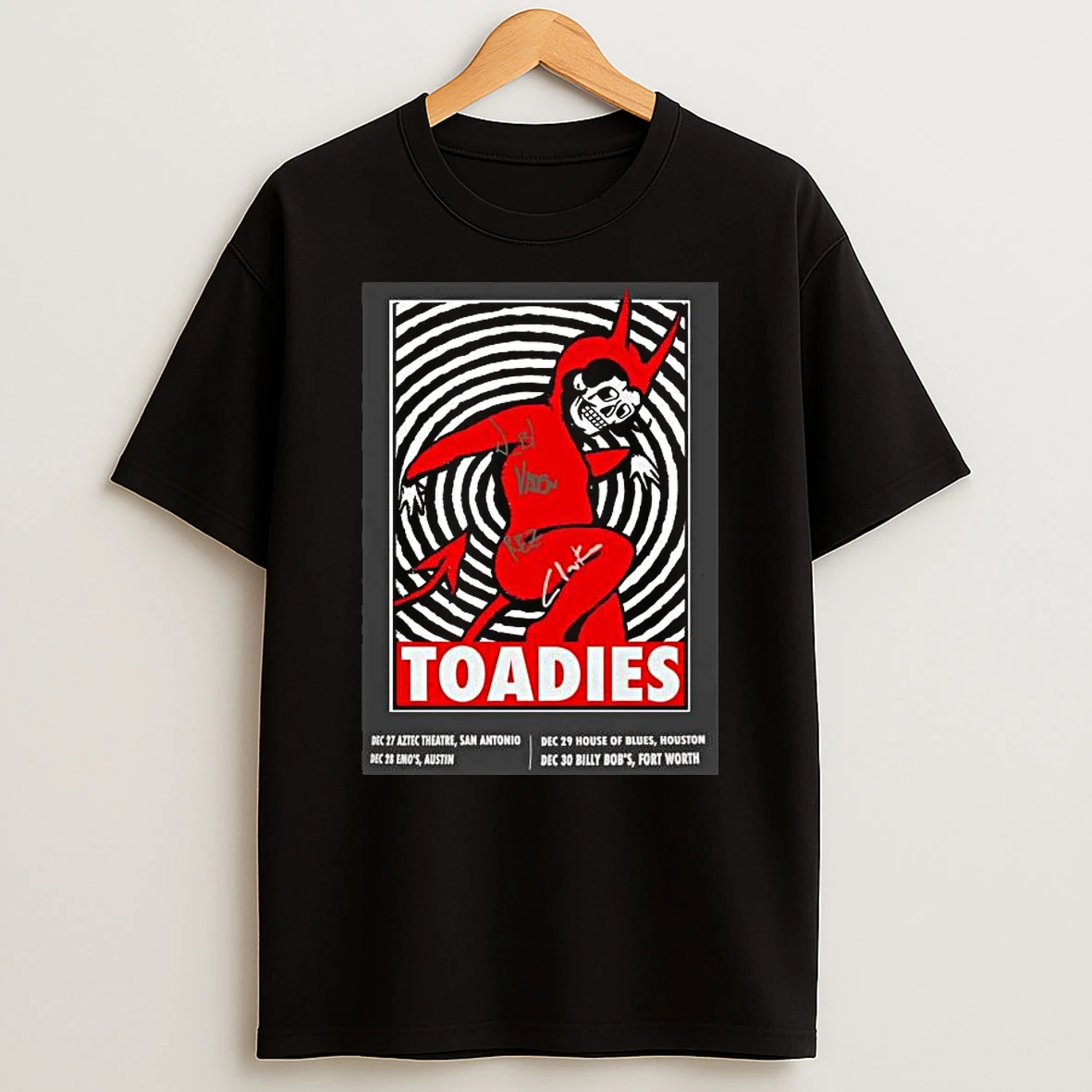 The Toadies December 30 2025 San Antonio Signed T Shirt