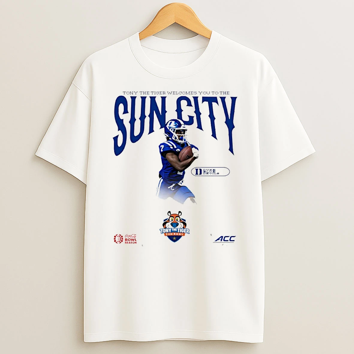 The Tony The Tiger Sun Bowl Duke Blue Devils 2025 Acc Champions Circle T Shirt
