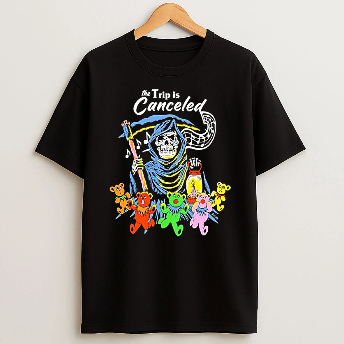 The Trip Is Canceled Grim Reaper Teddy Bears Boss Dog T Shirt