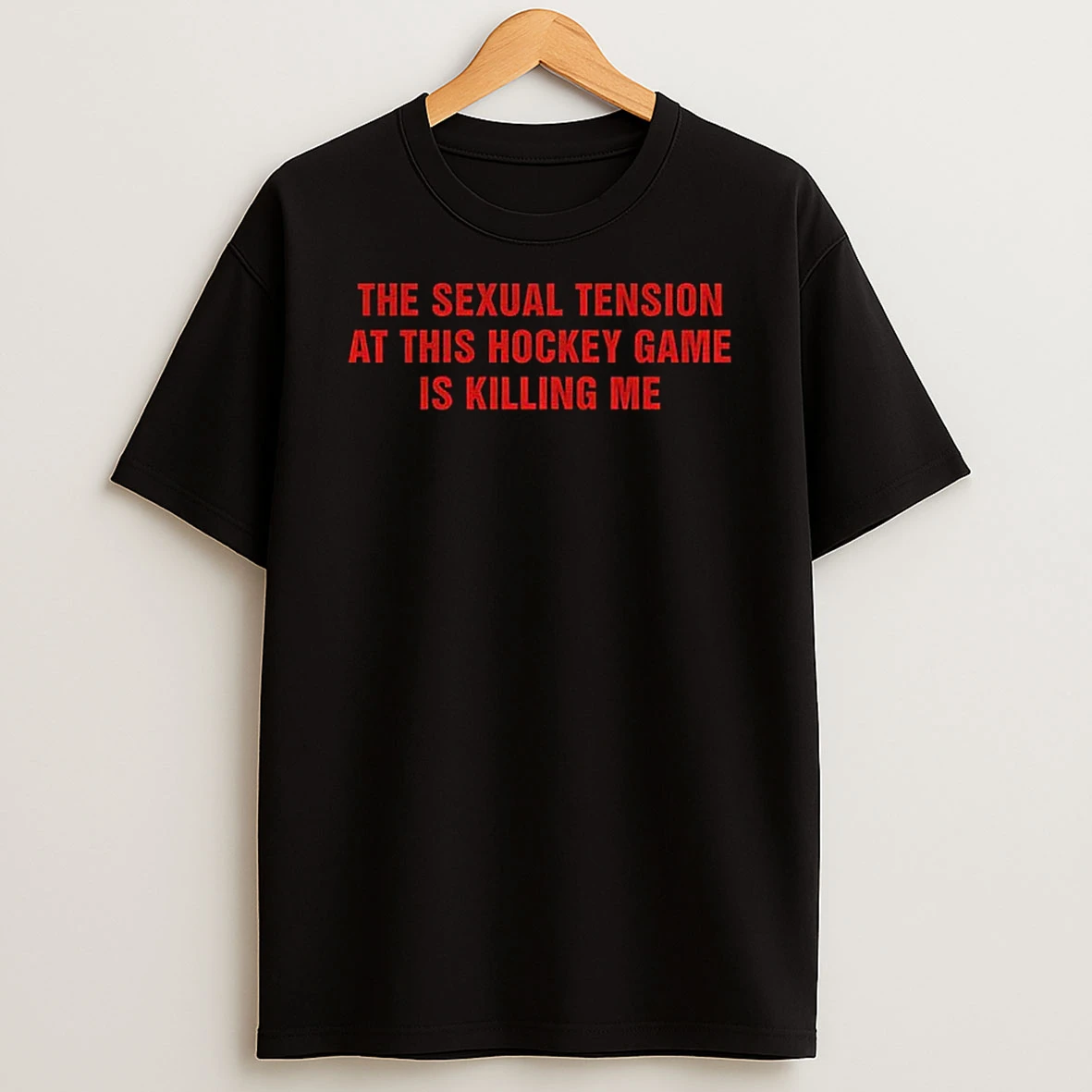 The Sexual Tension In This Hockey Game Is Killing Me Baby T Shirt