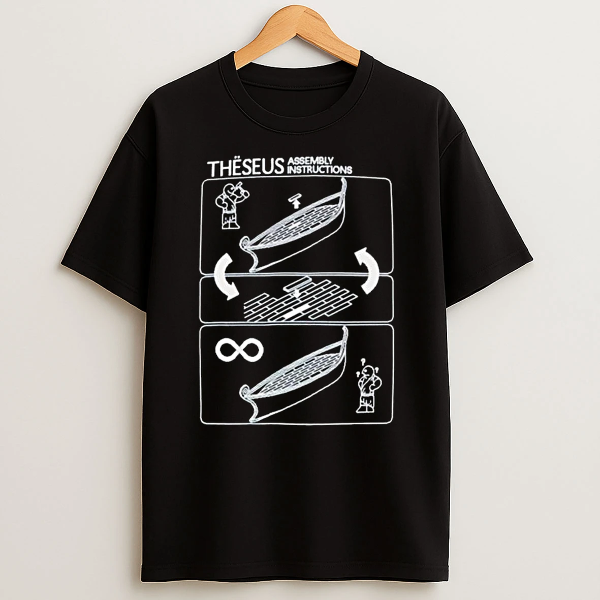 Theseus Assembly Instructions Funny Philosophy T Shirt