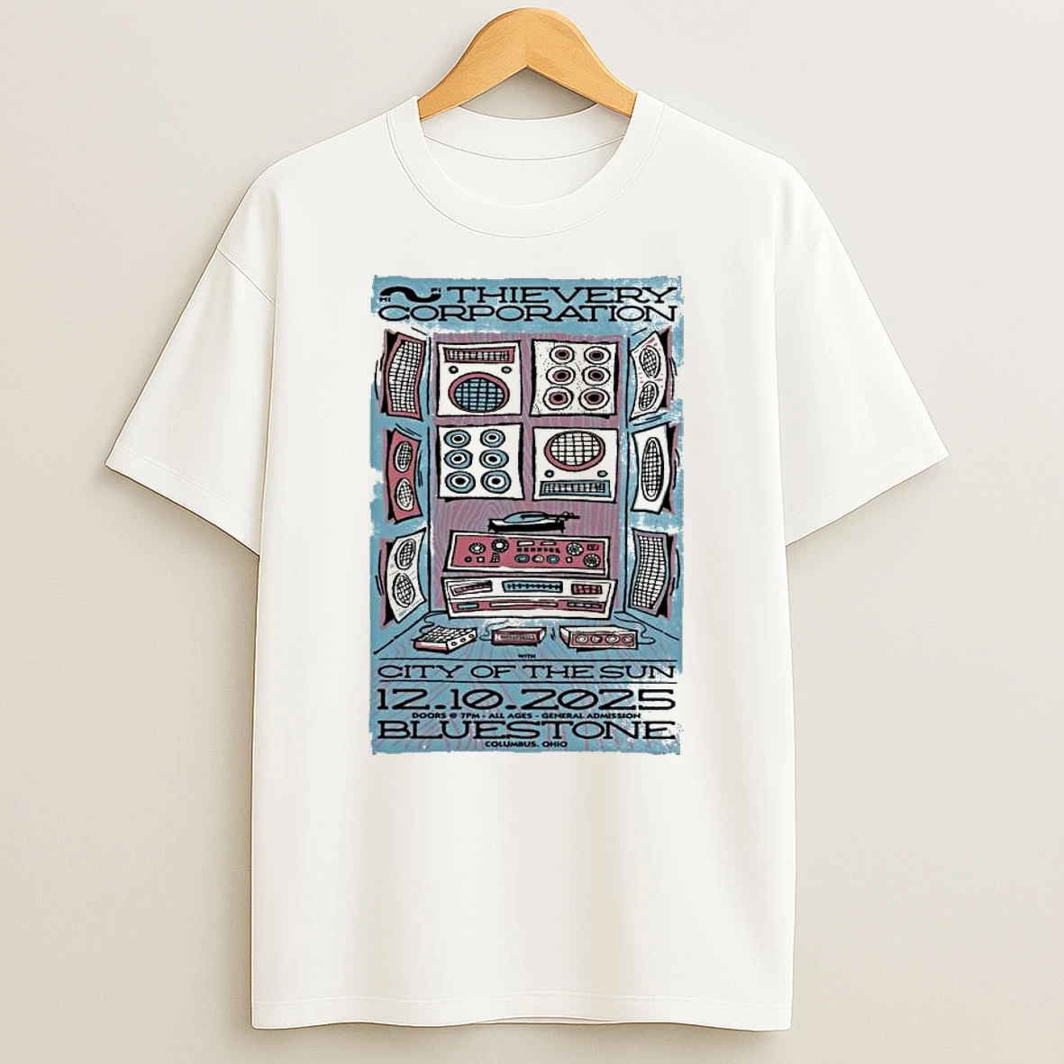 Thievery Corporation At The Bluestone In Columbus Oh On Dec 10 2025 T Shirt