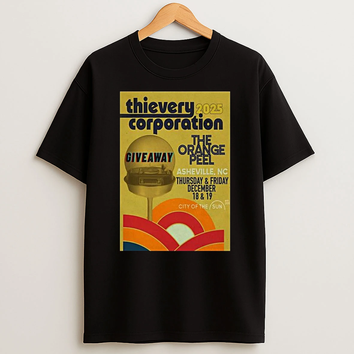 Thievery Corporation December 18 19 2025 The Orange Peel In Asheville Nc T Shirt