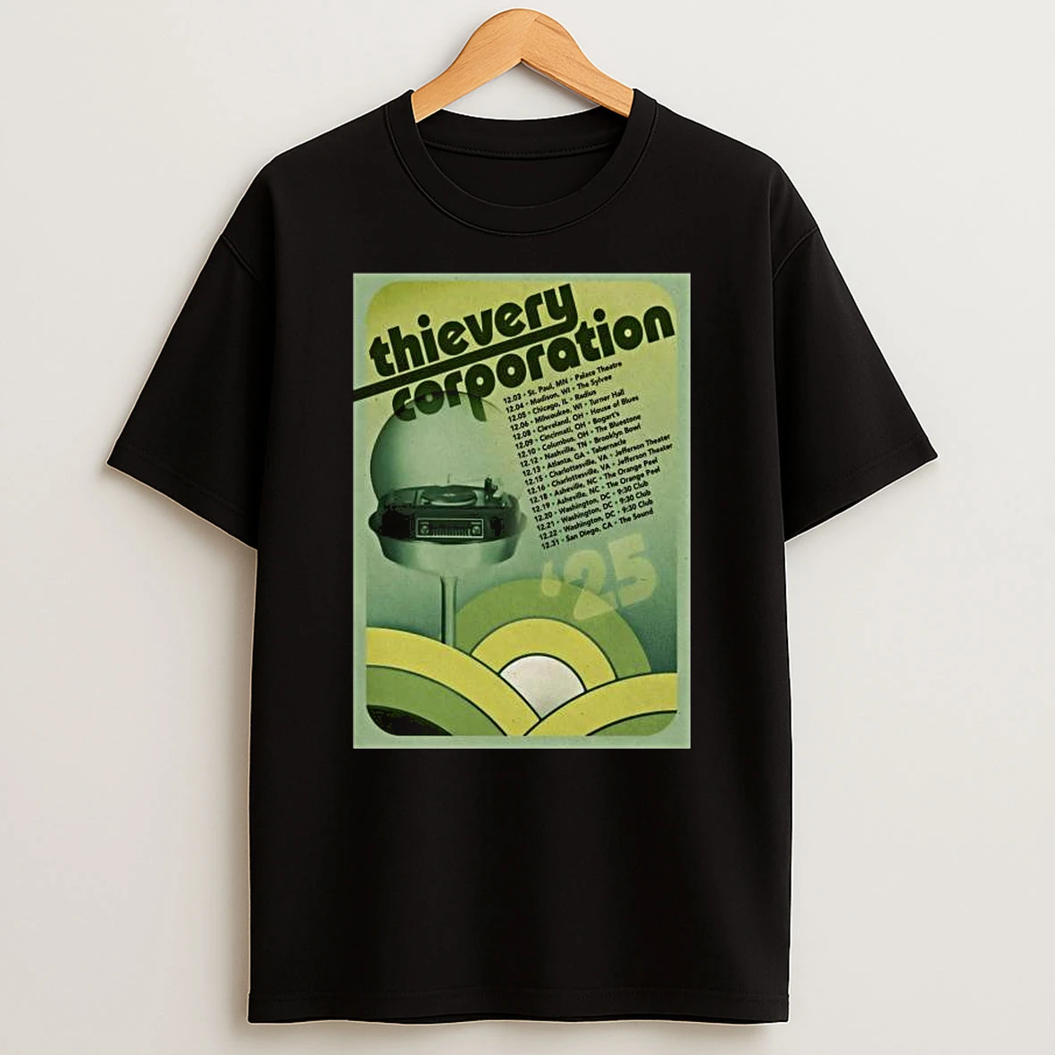 Thievery Corporation December 2025 Shows T Shirt