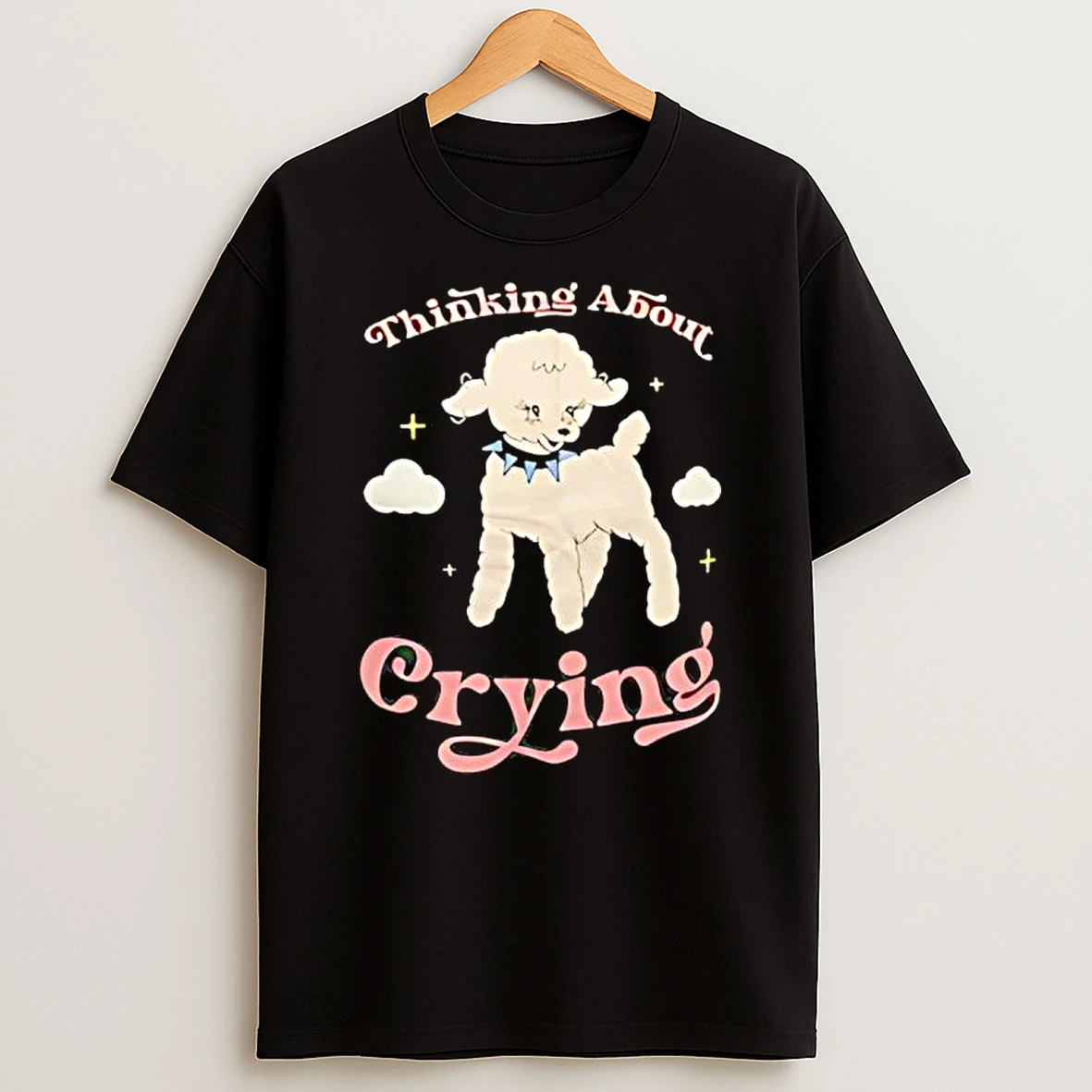 Thinking About Crying Lamb Graphic T Shirt