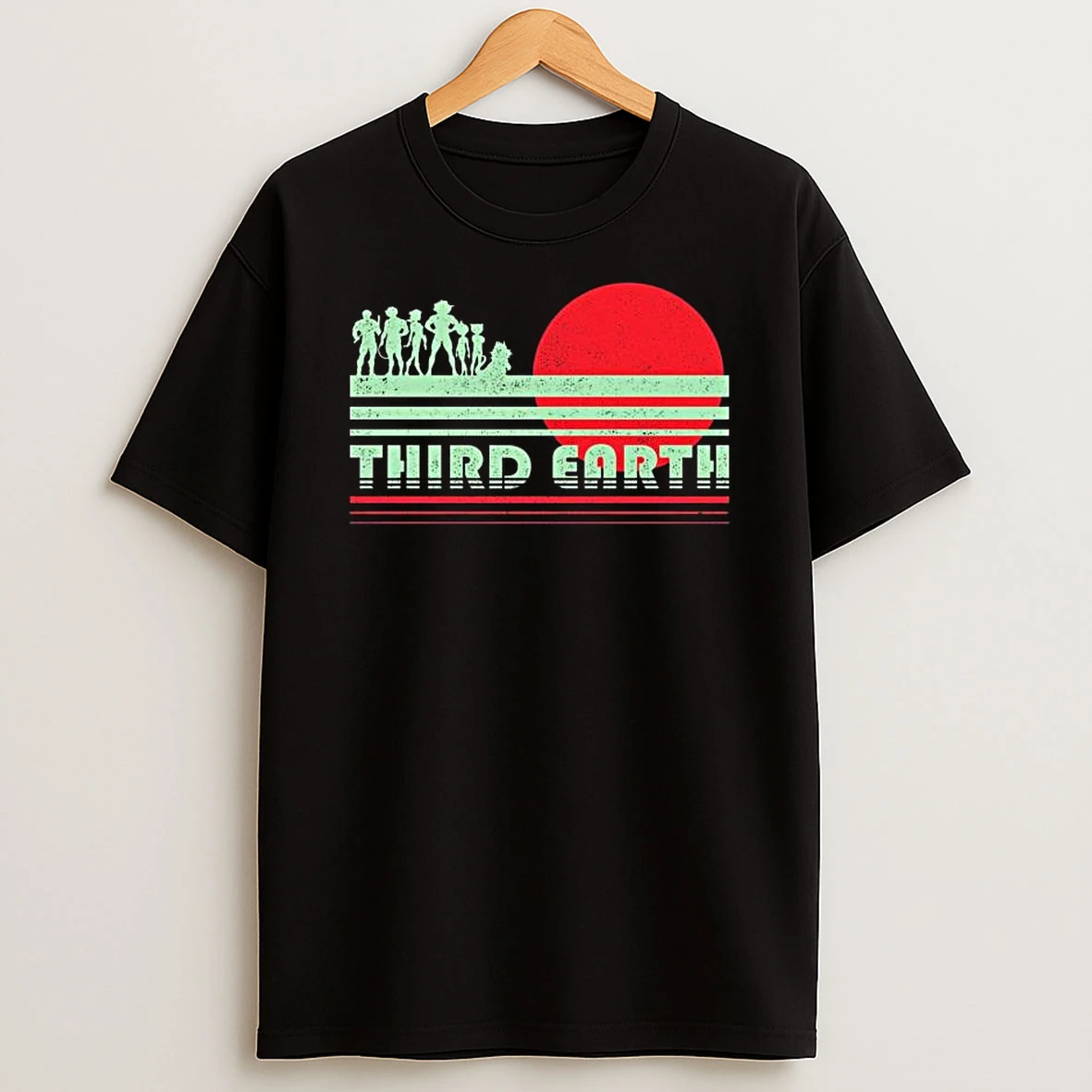 Third Earth Retro Fantasy Sunset T Shirt