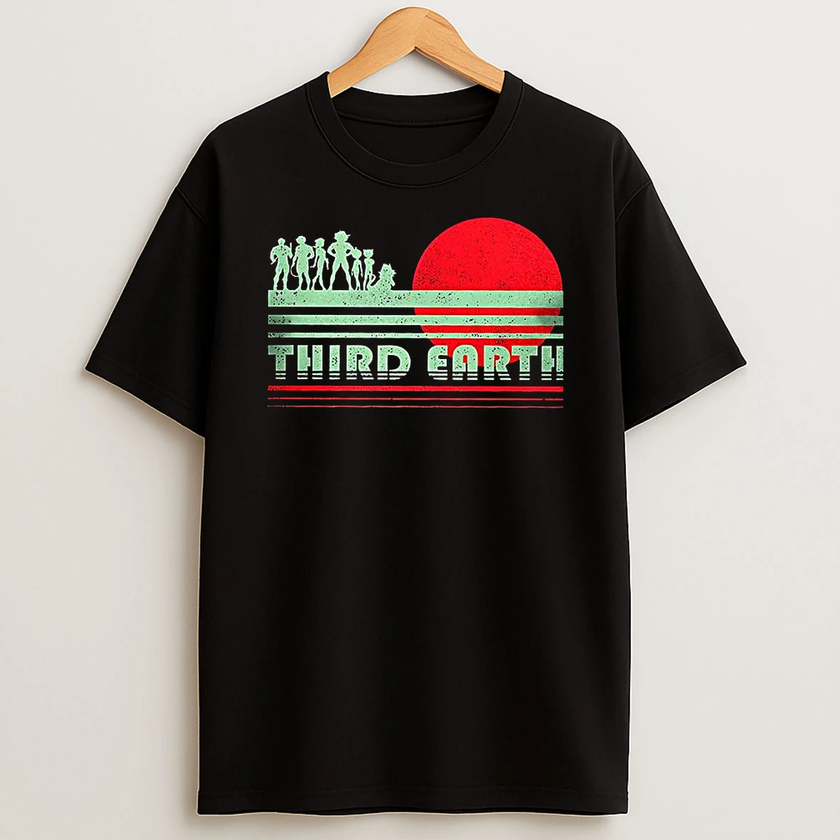 Third Earth Retro Fantasy Sunset Retro T Shirt