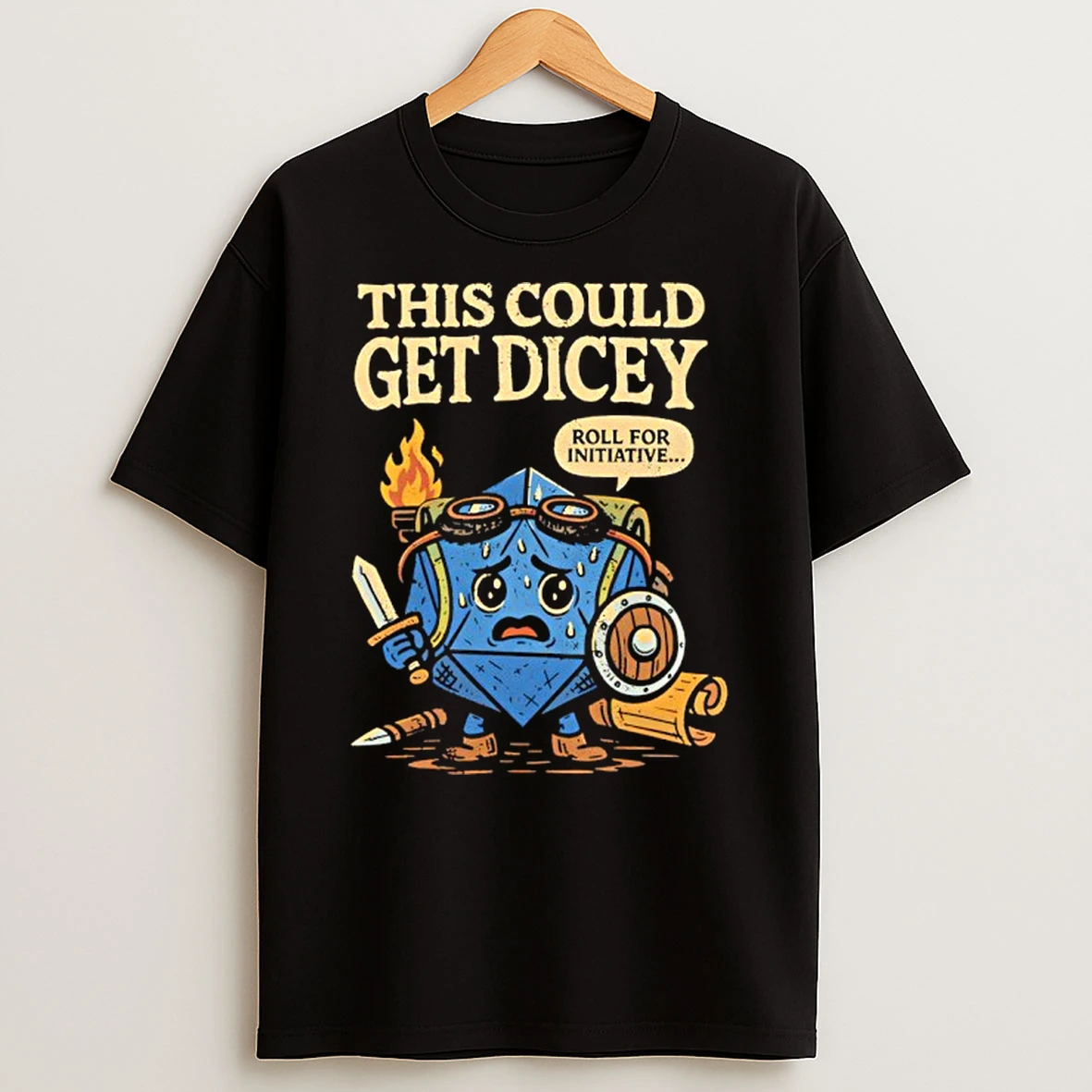 This Could Get Dicey Roll For Initiative Dungeons And Dragons Vintage T Shirt