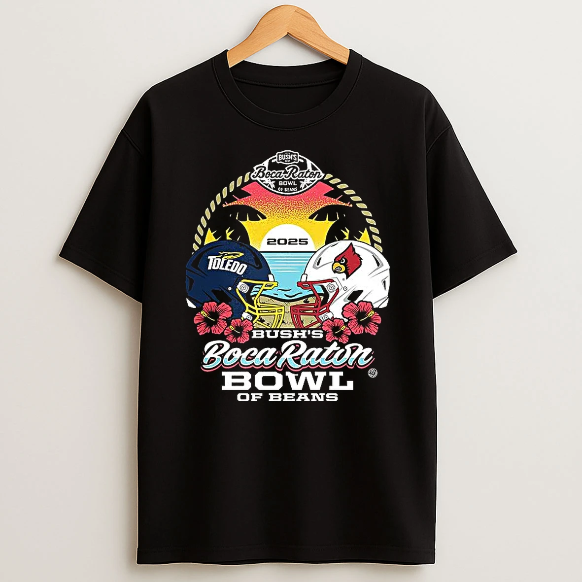 Toledo Rockets Vs Louisville Cardinals Bushs Bowl Of Beans 2025 T Shirt