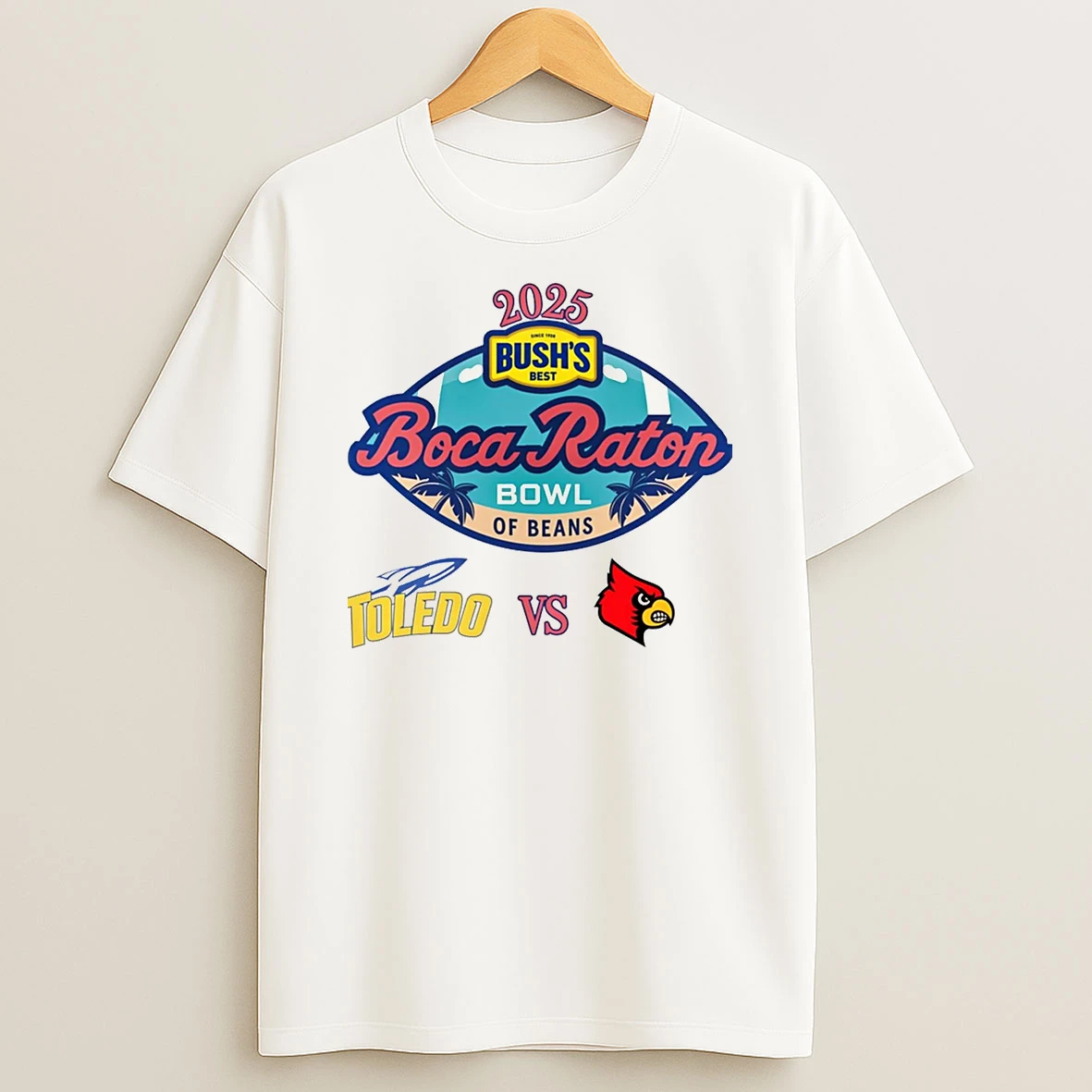 Toledo Rockets Vs Louisville Cardinals 2025 Boca Raton Bowl T Shirt