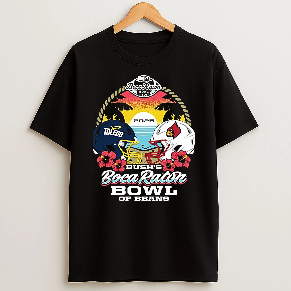 Toledo Rockets Vs Louisville Cardinals 2025 Boca Raton Bowl Head To Head T Shirt