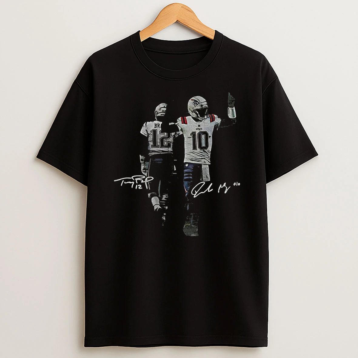 Tom Brady Vs Julian Edelman New England Patriots Nfl Football Signature T Shirt