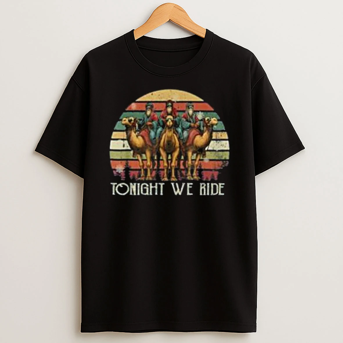 Tonight We Ride 3 Wise Men Christian Christmas Vintage T Shirt