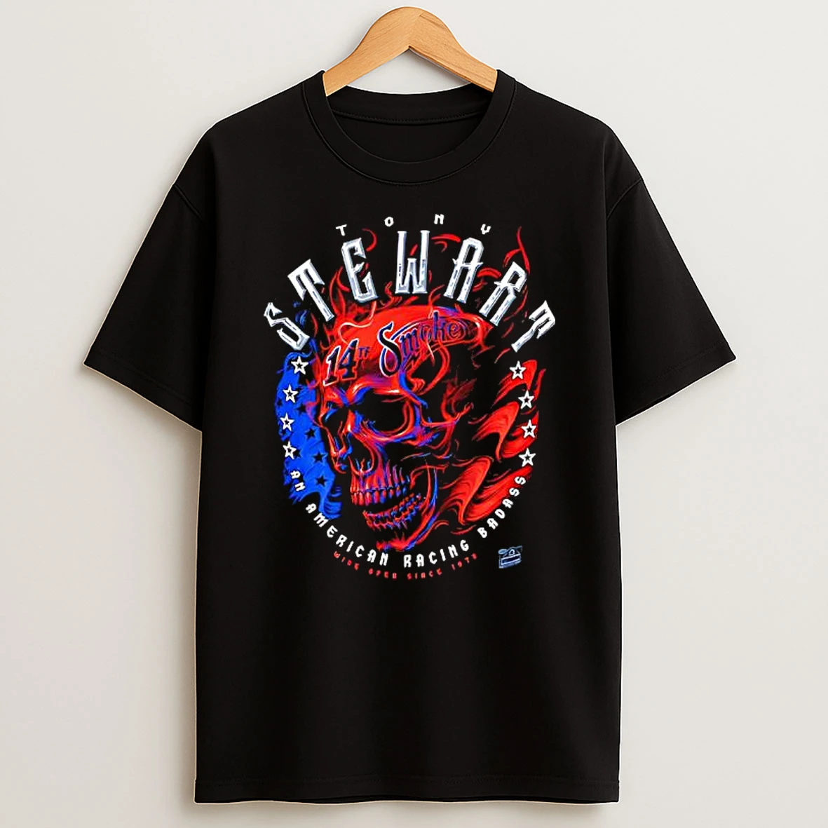 Tony Stewart Americana 14th Smoke Skull Graphic T Shirt