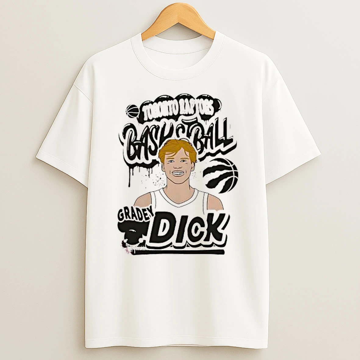 Toronto Raptors Gradey Dick Basketball Graphic T Shirt
