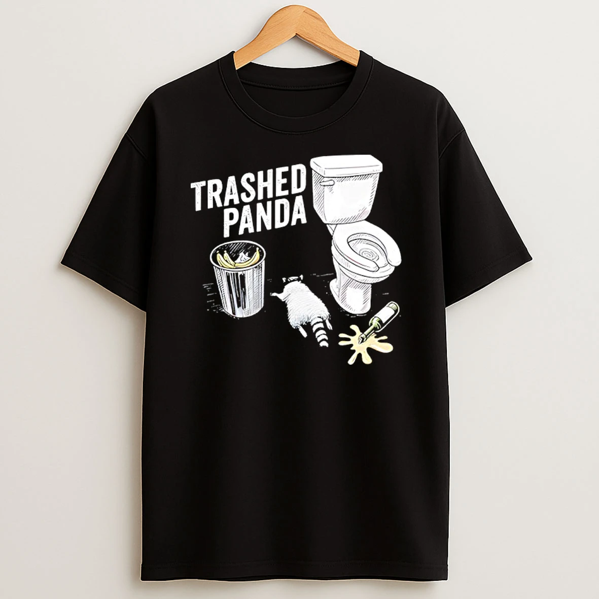 Trashed Panda Funny Drunk Raccoon T Shirt