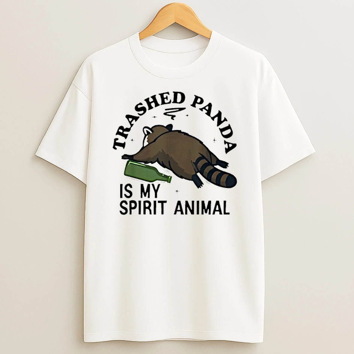 Trashed Panda Is My Spirit Animal Funny Racoon Meme T Shirt