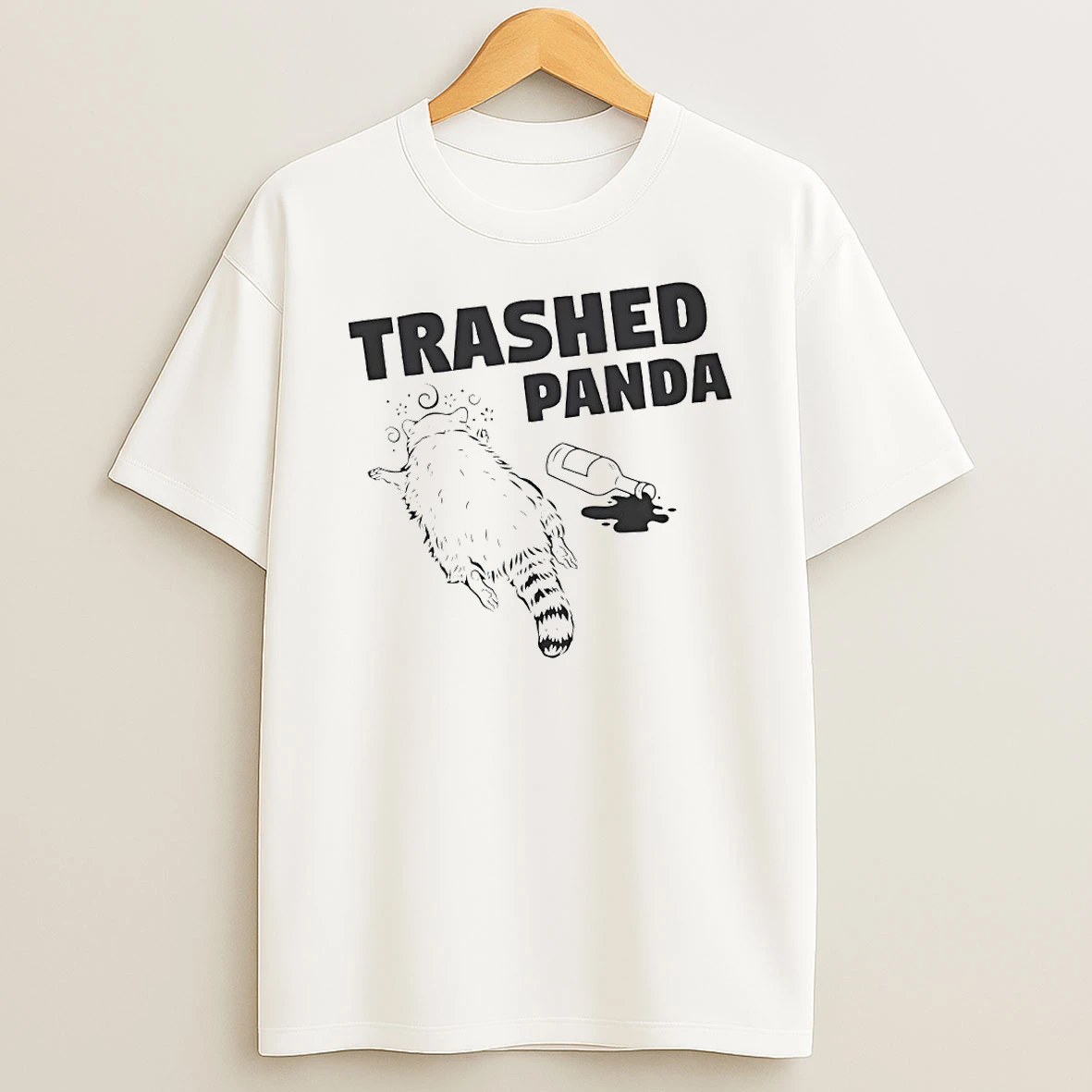 Trashed Panda Circle T Shirt
