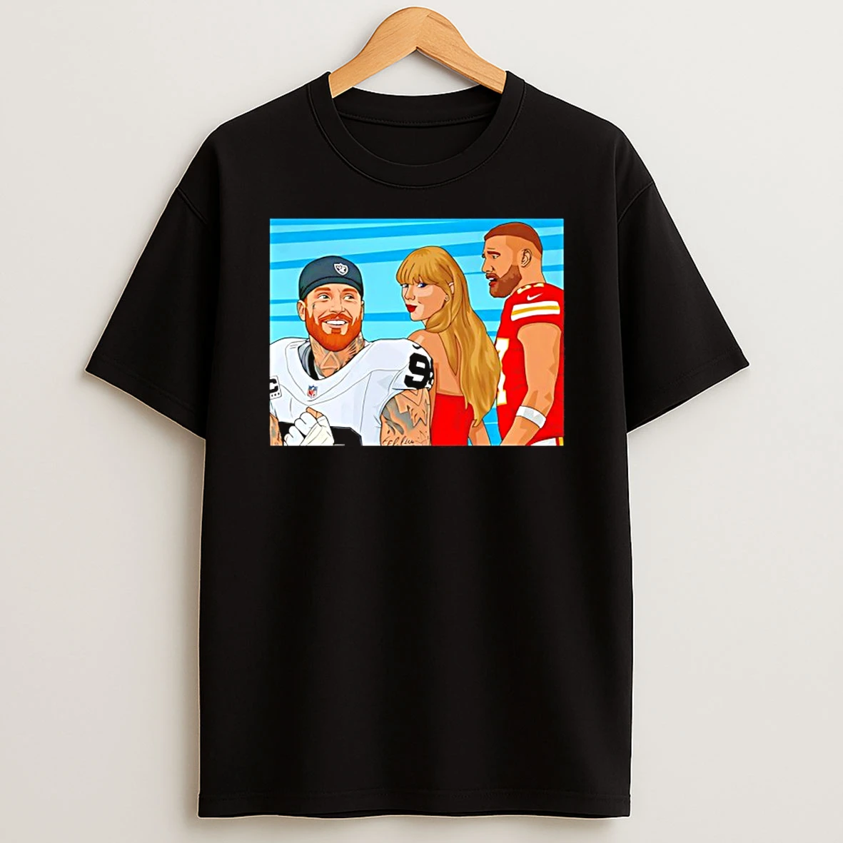Travis And Taylor Glanced Back And Forth At Maxx Crosby Raiders T Shirt