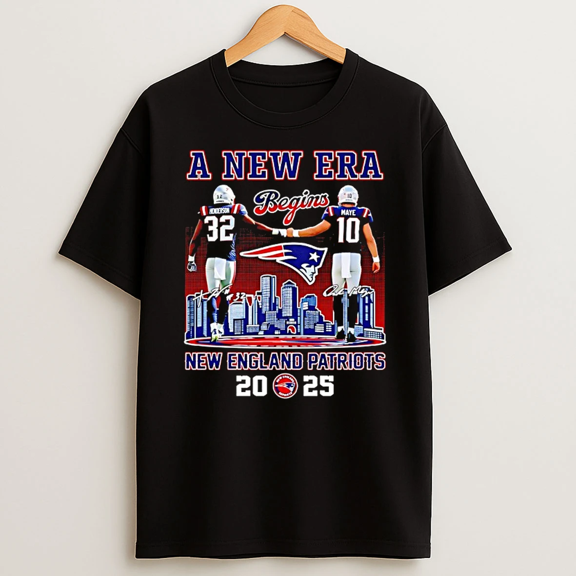 Treveyon Henderson And Drake Maye A New Era Begins New England Patriots 2025 T Shirt