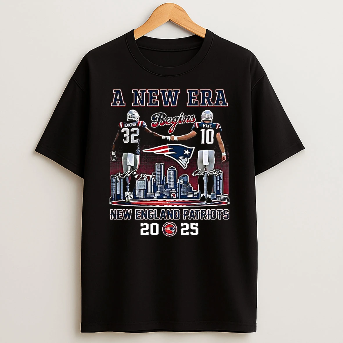 Treveyon Henderson And Maye New England Patriots A New Era 2025 Signature T Shirt