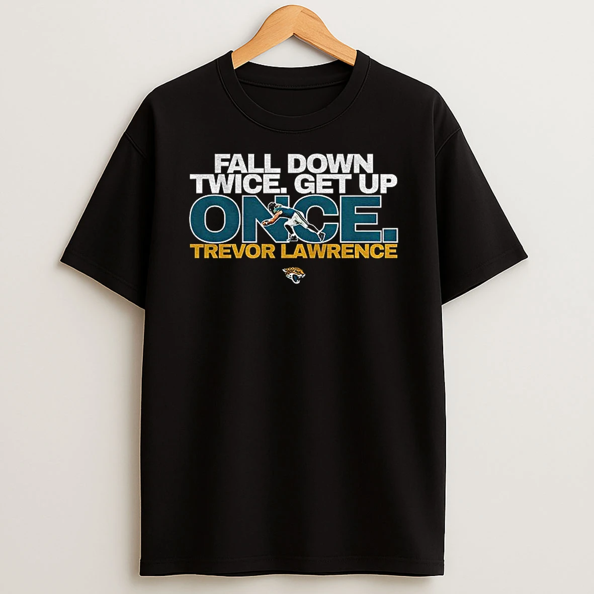 Trevor Lawrence Jaguars Fall Down Twice Get Up Once T Shirt