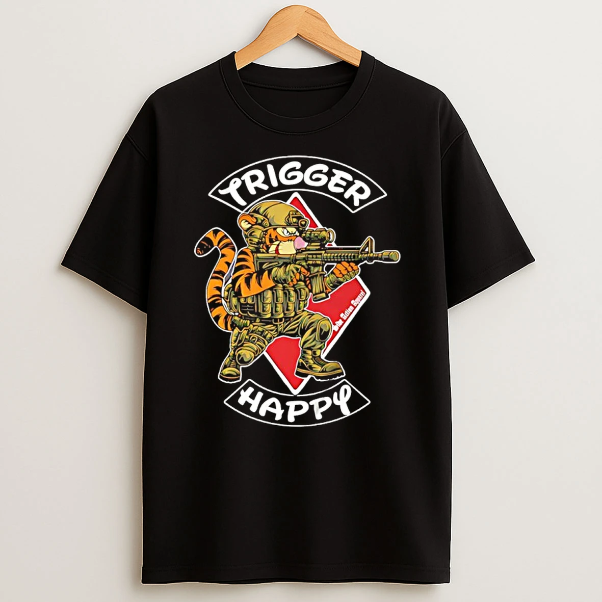 Trigger Happy Tiger Soldier T Shirt