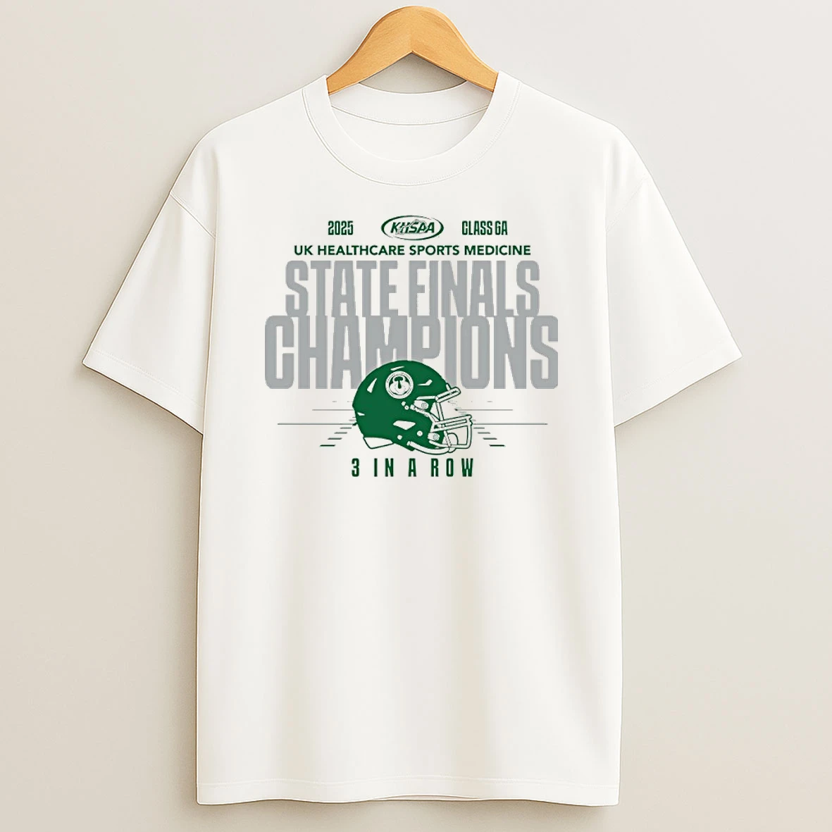 Trinity High School 3 In Row 2025 Khsaa Football Class 6a State Finals Champions T Shirt