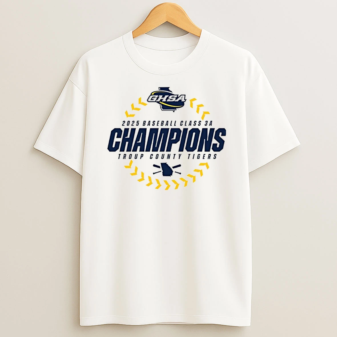 Troup County Tigers 2025 Ghsaa Baseball 3a State Champions T Shirt