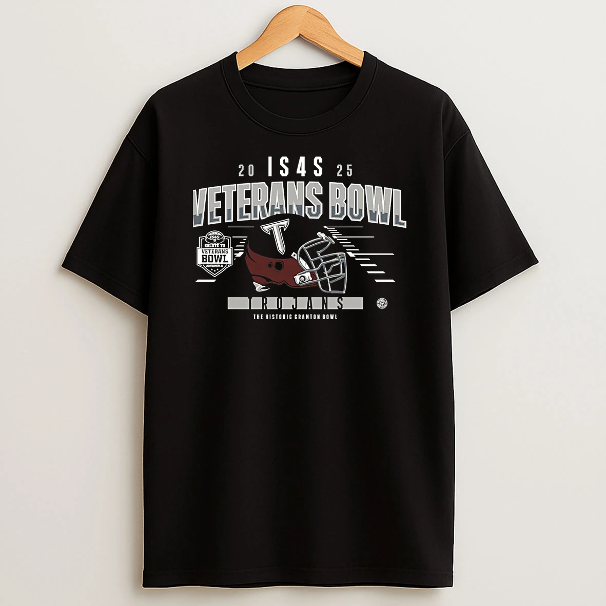 Troy Trojans 2025 Salute To Veterans Bowl Helmet T Shirt